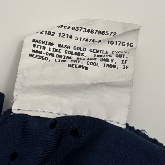 BCX Blouse Women XLarge Peplum Sleeveless Eyelet Cottagecore Whimsical Fairycore - Picture 11 of 14